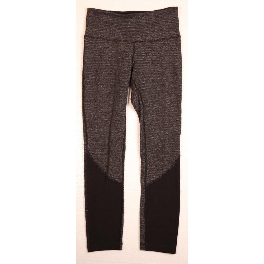 LuluLemon Athletica Heather Black Dark Gray Leggins 27" Size 4